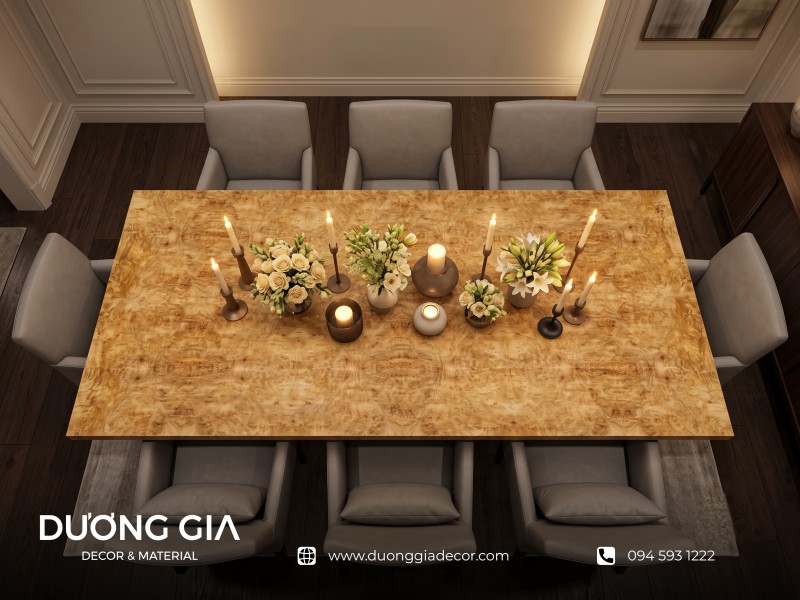 bàn ăn veneer nu long não